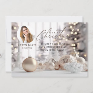 Elegant Realtor Marketing Christmas Postcard