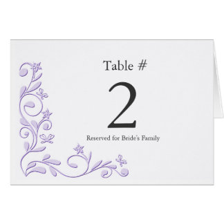 Elegant Reception Table Number