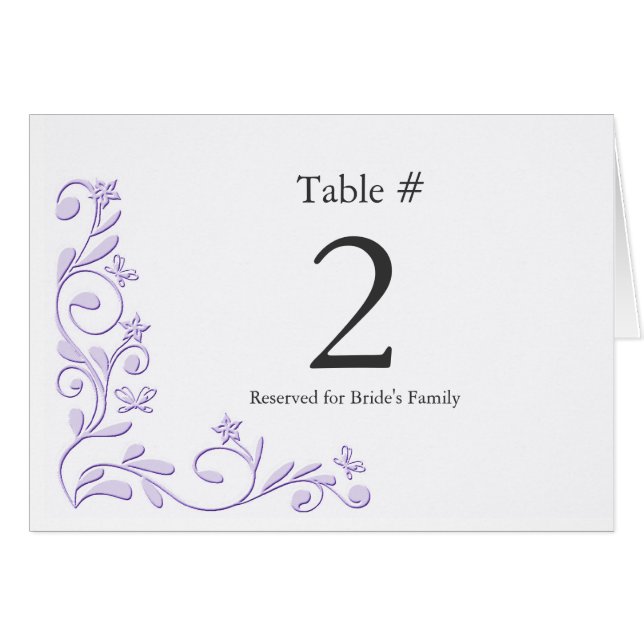 Elegant Reception Table Number (Front Horizontal)