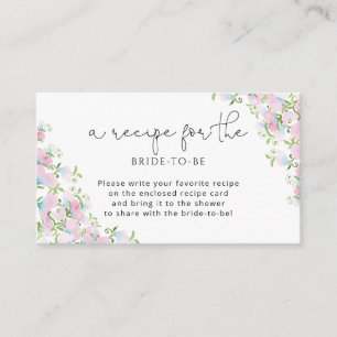 Elegant Recipe for the Bride-To-Be Enclosure Card
