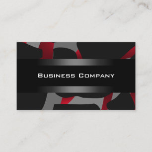 Elegant Red Abstract Black Business Card Company