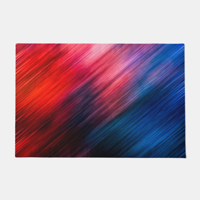 Elegant Red Abstract Doormat (Front)
