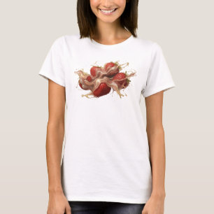 Elegant Red Abstract Strawberries Custom Shirt