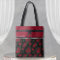 Elegant Red and Black Rose Tote Bag Classic Design
