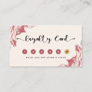 Elegant Red and Black Watercolor Loyalty Card