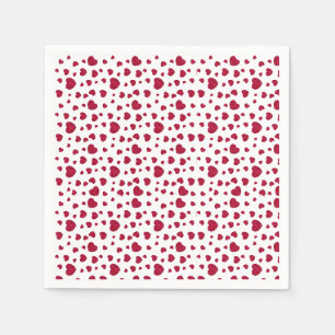 Elegant Red And Dark Pink Floral Roses Pattern Napkin