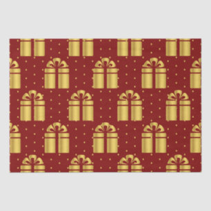 Elegant Red And Gold Tissue Paper