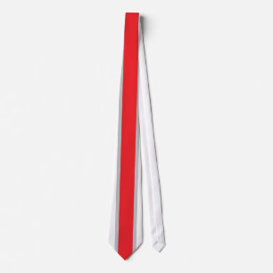 Elegant red and white striped tie for