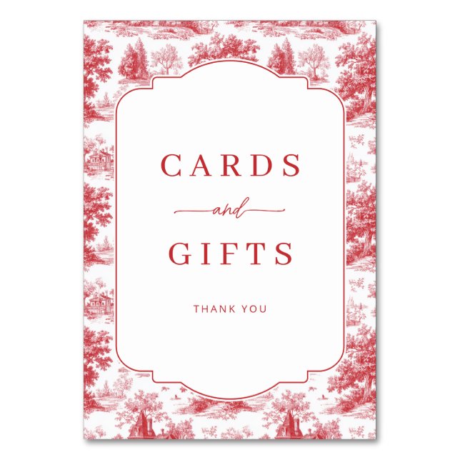 Elegant Red and White Thank You Card (Front)