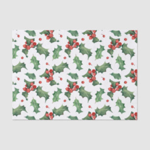 Elegant Red Berry Christmas Tissue Paper