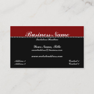 Elegant Red & Black Business Cards