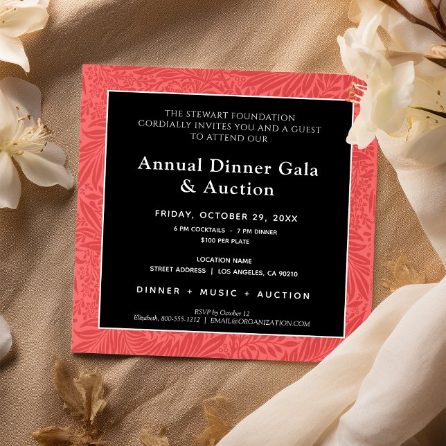 Elegant Red Black Corporate Dinner Invitation (Creator Uploaded)
