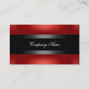 Elegant Red Black Indestructible Business Card