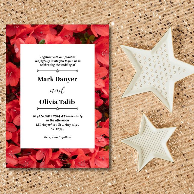 Elegant red Board Wedding Invitation Template (Creator Uploaded)