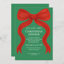 Elegant Red Bow Christmas Party -