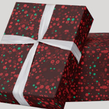 Elegant Red Burgundy Circles Holiday Christmas