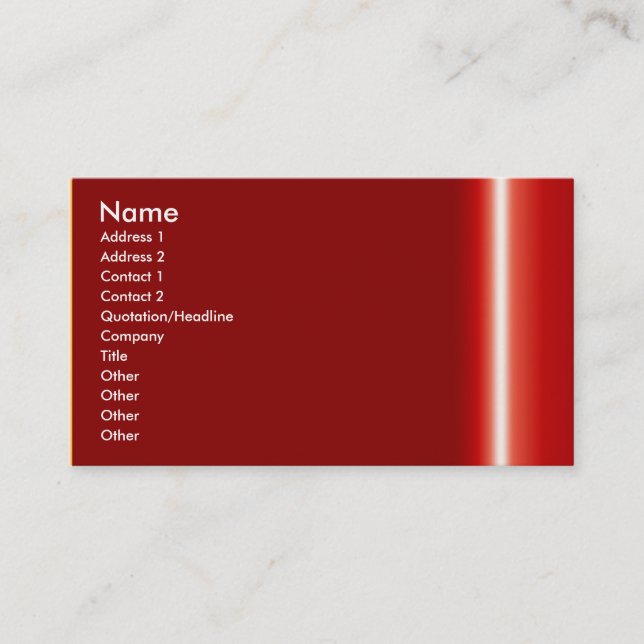 elegant red business card (Front)