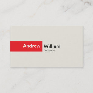 Elegant Red Business Card