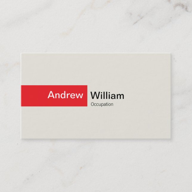 Elegant Red Business Card (Front)