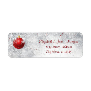 Elegant Red Christmas Ball,Pine Tree Branches