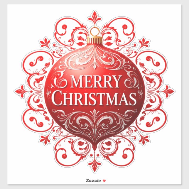 Elegant Red Christmas Ornament (Sheet)