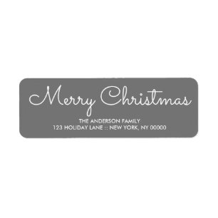Elegant red Christmas Return Address 