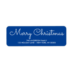 Elegant red Christmas Return Address