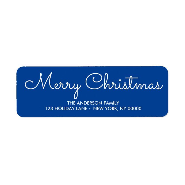 Elegant red Christmas Return Address (Front)