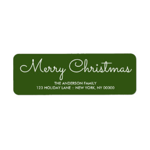Elegant red Christmas Return Address