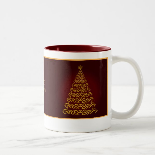 Elegant  Red Christmas Tree Mug (Right)