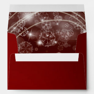 Elegant Red Christmas Winter Wedding Invitation  E Envelope