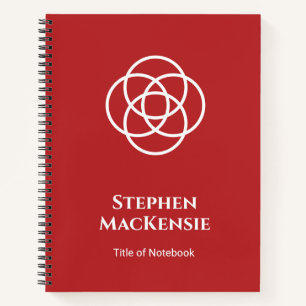 Elegant Red Circles Logo Notebook