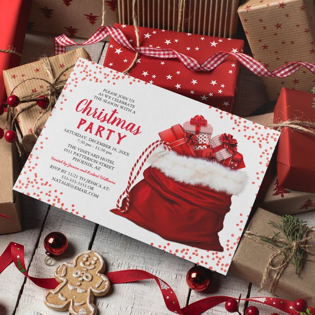 Elegant Red Corporate Christmas Party Invitation (Creator Uploaded)