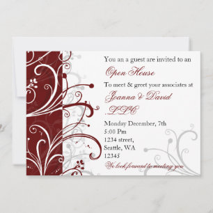 elegant red Corporate party Invitation