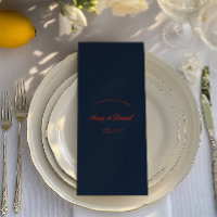 Elegant Red & Dark Black Blue Wedding