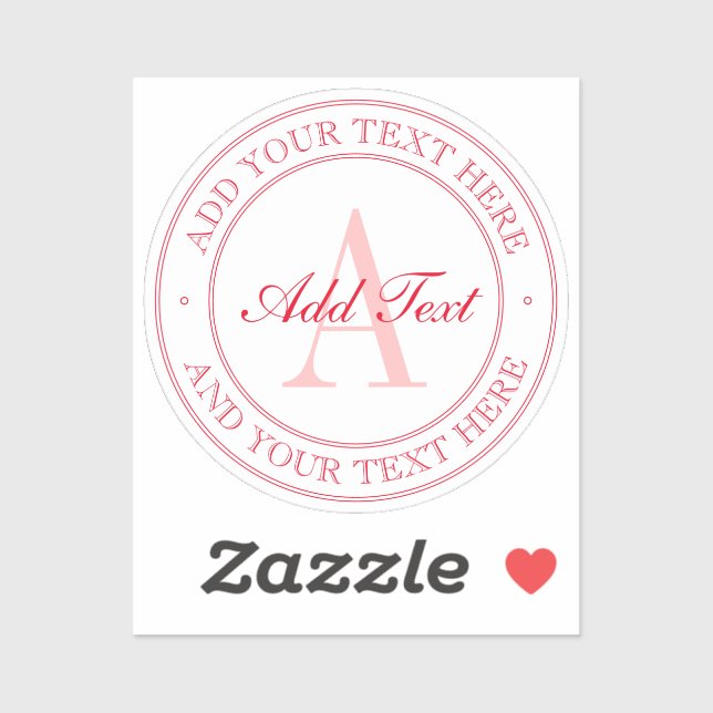 Elegant Red Editable Text Transparent Sticker (Sheet)