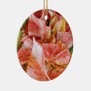 Elegant Red Floral  Ceramic Tree Decoration