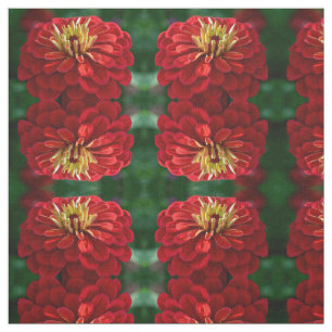 Elegant red floral flower photo fabric