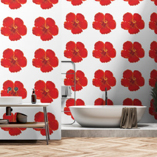 Elegant Red Floral Wallpaper