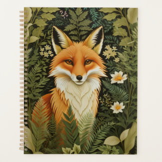 Elegant Red Fox And Green Foliage Planner