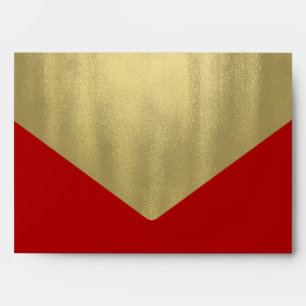 Elegant Red Gold Foil Envelopes