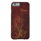 Elegant Red Gold Swirl