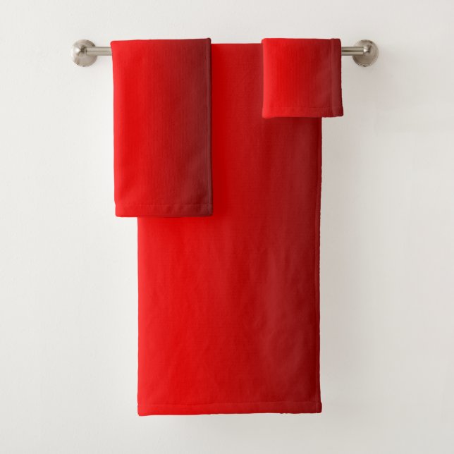 Elegant Red Gradient  Bath Towel Set (Insitu)