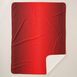 Elegant Red Gradient Sherpa Blanket