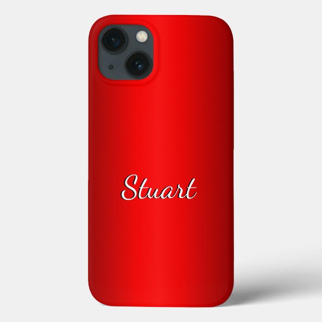 Elegant Red Gradient w Text of Choice Case-Mate iPhone Case (Back)