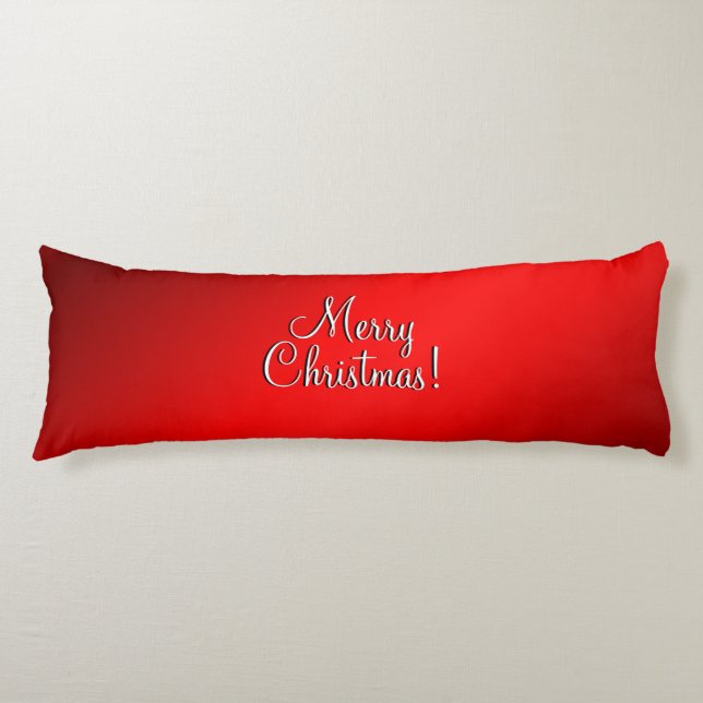 Elegant Red Gradient w Text of Choice Plain Side Body Cushion (Front)
