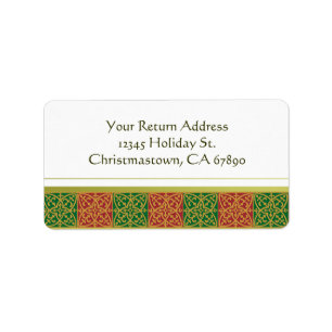 Elegant Red Green Fleur de Lis Custom Labels
