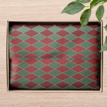 Elegant Red Green Harlequin Luxury Pattern Tissue Paper<br><div class="desc">Elegant Red Green Harlequin Luxury Pattern Wrapping Paper Tissue Paper features an elegant red and green harlequin pattern. Perfect for gift wrapping for Christmas,  birthdays,  holidays and more. Created by Evco Studio www.zazzle.com/store/evcostudio</div>