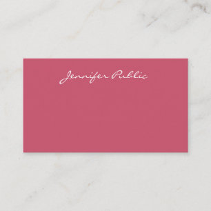 Elegant Red Handwritten Name Professional Modern Business Card
