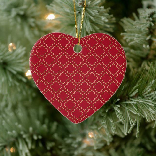 Elegant Red Heart Ornament (Tree)